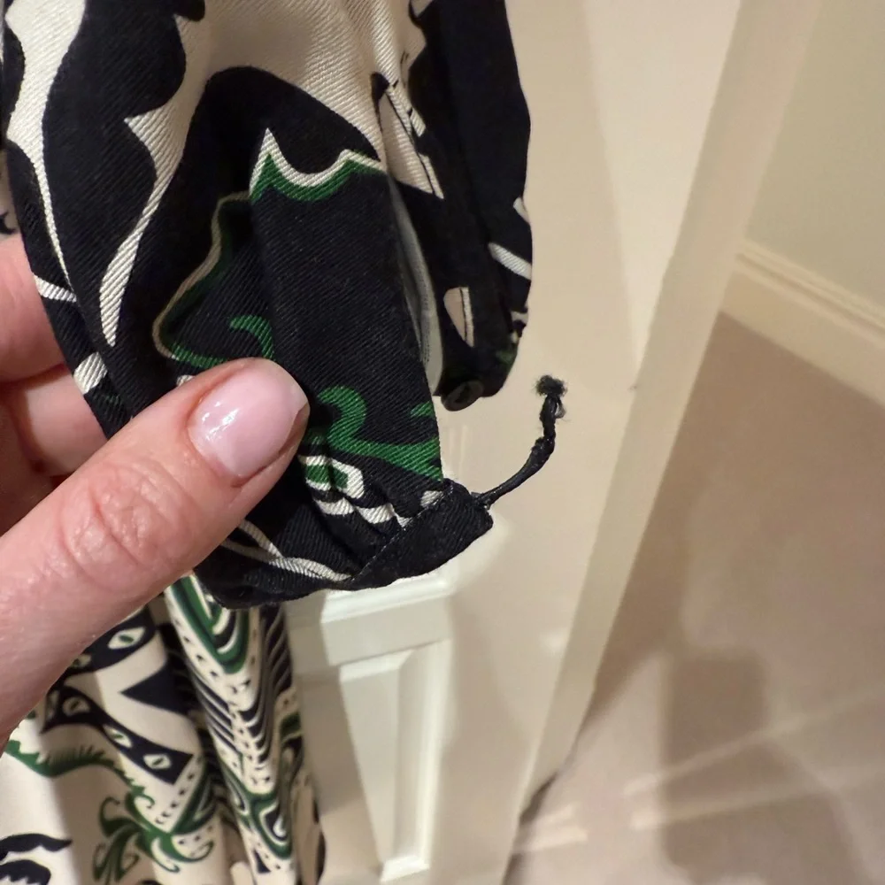 Farmrio Black, White & Green Printed Maxi Dress - Picture 5 of 7